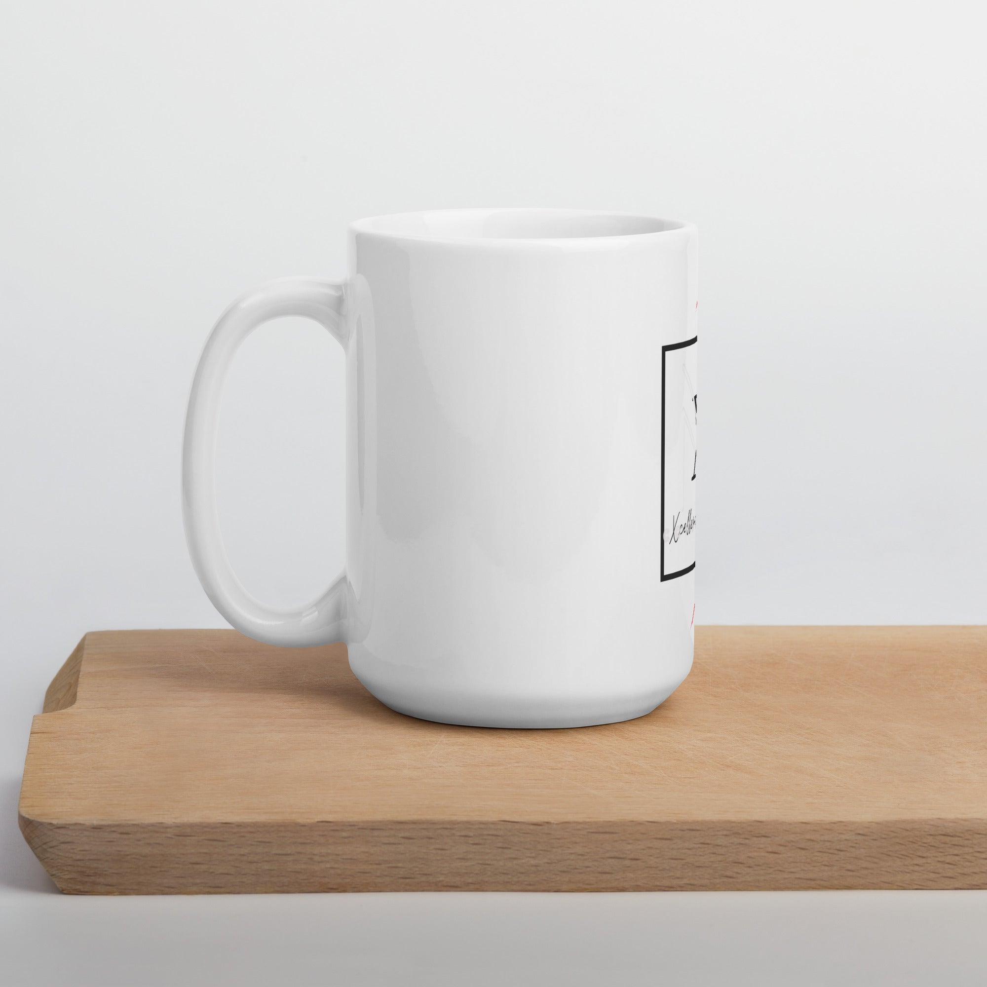 White glossy mug